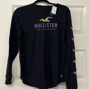 Hollister Mens Long Sleeve Logo Tee, Size XS, New with tags